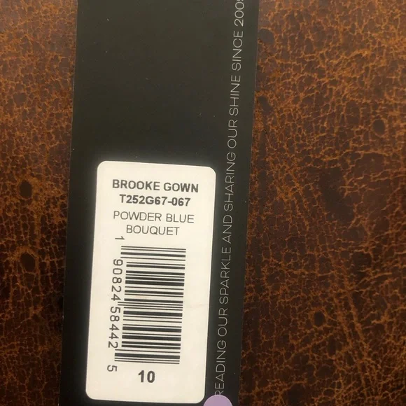 Sachin & Babi Brooke powder blue bouquet gown - Picture 11 of 12